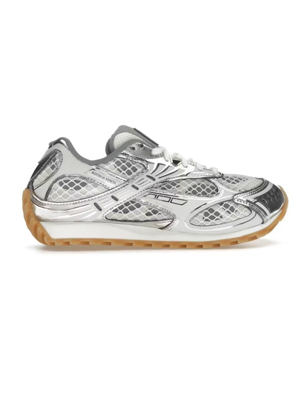 Bottega Veneta Orbit Sneakers Silver White Men’s Size EU 45